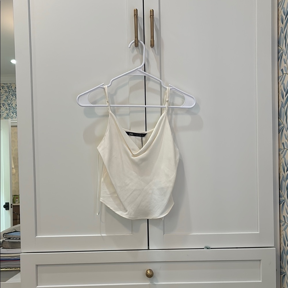 Zara Satin Effect Crop Top